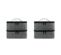 Giwnhvx 2X Nail Polish Storage Bag Nylon Portable Large Handbag Organizer for Cosmetic