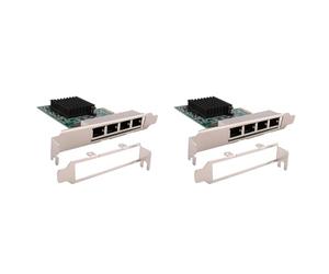 Giwnhvx 2X Network Cards Network/Ethernet/Lan Adapter PCI-E Network Card Realtek RJ45 Internet Ethernet Gigabit 4 Port