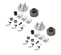 Giwnhvx 2X RC Clutch Bell 14T Gear Bearing Clutch Shoes Springs Cone&Engine Nut Flywheel Assembly for