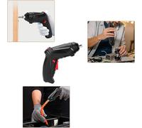 Giwnhvx 2X Rechargeable Mini Electric Screwdriver 90°-180°Rotating Handle LED Wireless Screwdriver Drill Electric Screw Driver