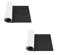 Giwnhvx 2X Self-Adhesive EVA Foam Teak Decking Yacht Marine Flooring Synthetic Boat Floor Mat 2400X450X6mm