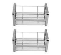 Giwnhvx 2X Sponge Holder, Sponge and Soap Holder for Kitchen Sink, 304 Stainless Steel Kitchen Dish Soap Tray Organizer