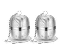 Giwnhvx 2X Tea Infuser, Stainless Steel Tea Strainer, Ball Mesh Tea Strainer, for Tea, Spices and Most Cups and Teapots