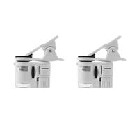 Giwnhvx 2X Universal 60X Zoom Camera with LED Light ABS Phone Mini Pocket Microscope Portable for Mobile Smartphones