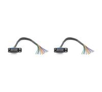Giwnhvx 2X Universal OBD2 16Pin Female Connector to Open OBD Cable Female Extension Connector Ribbon Interface Adapter