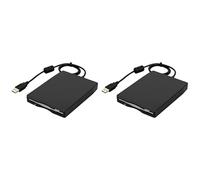 Giwnhvx 2X USB Floppy Drive 3.5Inch USB External Floppy Disk Drive Portable 1.44 MB FDD USB Drive Plug and for PC XP