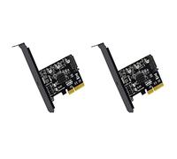 Giwnhvx 2X USB PCIE Card Type C PCI-Express 4X to USB 3.2 Gen 2X2 (20Gbps) ASM3242 Chipset for 8/10/Linux