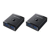 Giwnhvx 2X USB Switch KVM USB HUB 3.0 Switcher Selector KVM Switch for PC Keyboard Mouse Printer 1 PC Sharing 2 Devices