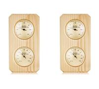 Giwnhvx 2X Wooden Sauna Thermometer and Hygrometer 2 in 1 Humidity Temperature Measurement for Home Family Hotel Sauna Room