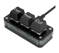 Giwnhvx 3 Keys Macro Programming Mini Keyboard for Photoshop Gaming Hotswap Programming Keypad Copy Paste Macropad Easy Install Black Type A