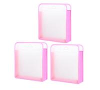 Giwnhvx 3 Pack Scrapbook Paper Storage Organizer Expanding Paper for 12 X 12 Sheets, Scrapbook Paper Storage Pink