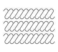 Giwnhvx 30Pcs Black S Hooks,Heavy Duty Metal Hooks Can Withstand Up to 65 Pounds for Kitchen,Office,Garden or Outdoor Activities
