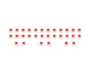 Giwnhvx 30Pcs Plastic For Cherry Red 3 Pin MX RGB Mechanical Switch Keyboard Replacement