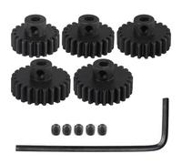 Giwnhvx 32P Hardened Steel Pinion Gear Set 1/8 Inch 3.175mm Hole 20T 21T 22T 23T 24T with Hex Key for RC Brushless Brush Motor