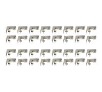Giwnhvx 32Pcs L Type Glass Fixing Clip 2 Way Glass Connectors for 6-10Mm Furniture Hardware Glass Accessories