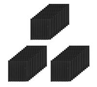Giwnhvx 36 Pcs Black Acoustic Panels Soundproofing Foam Acoustic Tiles Studio Foam Sound Wedges 2.5 x 30 x 30cm