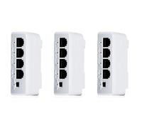 Giwnhvx 3Pcs 4 Ports 1 to 3 Port PoE Extender Passive Cascadable IEEE802.3Af 100Mbs for IP Transmission Repeater Switch NVR IP
