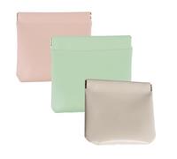 Giwnhvx 3PCS Cosmetic Bag Pocket Cosmetic Bags for Purse, Waterproof Leather Purse Organizers for Inside Purse, Snap Closure Organizer Pouch