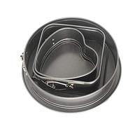 Giwnhvx 3Pcs Non Stick Spring Form Round Cake Baking Bake Tin Tray Pan Bakeware Removable Carbon Steel Cake Pan