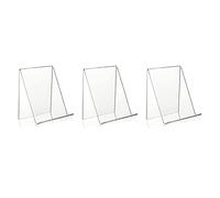 Giwnhvx 3X Acrylic Book Stand with Ledge,Transparent Acrylic Display Easel, Clear Tablet Holder for Books,Artworks