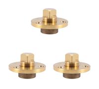 Giwnhvx 3X Brass Drain Plug Bronze Garboard Marine Boat Yacht Screw Drain Plug 1 Inch Mounting Hole Fishing
