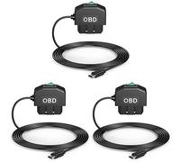 Giwnhvx 3X Dash Cam OBD Hardwire Kit, Dash Camera USB Type C Hardwire Kit with OBD Power Cable for Dashcam 12-24V to 5V/3A