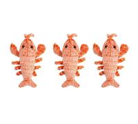 Giwnhvx 3X Floppy Lobster Dog Toys Plush Jumping Lobster Interactive Toy Motion Activated Moving Pet Toy, Plush Pet Chew Toy,B