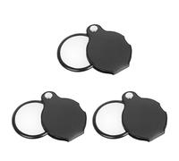 Giwnhvx 3X Folding Fold Away Pocket Magnifying Glass Magnifier Lens 3X Magnification Folding Leather Case Magnifying Glass