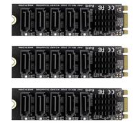 Giwnhvx 3X M.2 NGFF B-Key Change 5 Port Expansion Card 6Gbps Expansion Card JM575 Chipset