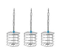 Giwnhvx 3X Pet Bird Parrot Squirrel Bold Stainless Steel Food Hanging Cage Foraging Toys Macaw Cockatoo Hunt Feeder