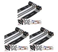 Giwnhvx 3X Play Road Tape for Toy Cars and Trains 3 Rolls 4.8cmx5M Straight Curve Track Traffic Signs - Kids Gifts