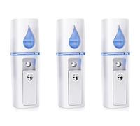Giwnhvx 3X Portable Nano Mister Mini Steamer Atomization Eyelash Extensions with Mirror White