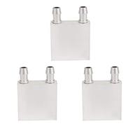 Giwnhvx 3X Primary Aluminum Alloy Water Cooling Block 40X40mm for Liquid Water Cooler Heat Sink System Silver Use