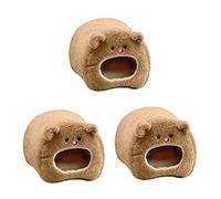 Giwnhvx 3X Rats Hamster Winter Warm Hanging Cage Hammock Cute Bear House with Bed Mat for Small Furry Animals
