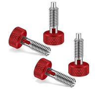 Giwnhvx 4 Packs Red Hand Retractable Spring Plunger with Knurled Handle M6 Type for Rolling Toolbox