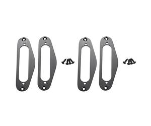 Giwnhvx 4 Pcs Guitar Pickup Frame Mounting Ring Single Coil Metal Flat Humbucker Pickup Ring for TL Style Electric Guitars Black