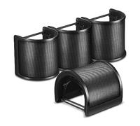 Giwnhvx 4 Pcs Microphone Filter U Shape Handheld Microphone Windscreen Cover for Vocal Recording Streaming Videos Live Broadcast Easy to Use Black