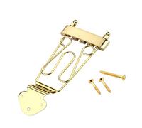 Giwnhvx 4 String Trapeze Tailpiece Guitar Bridge with Screws Compatible with Jazz Archtop Electric Guitars
