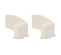 Giwnhvx 40 Pieces Large Muslin Bags Cotton Drawstring Bags,Tea Brew Bags (8 x 12 Inches)