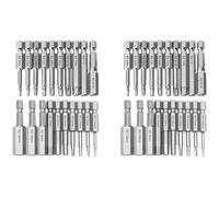 Giwnhvx 40Pcs Hex Head Wrench Drill Bit Set Shank Quick Release Magnetic Screwdriver Bits Set (Metric +SAE)