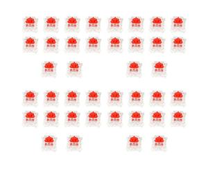 Giwnhvx 40Pcs Plastic For Cherry Red 3 Pin MX RGB Mechanical Switch Keyboard Replacement