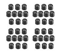 Giwnhvx 40Pcs Potentiometer Control Knobs for Electric Guitar Volume Tone Knobs Black D Type 6mm