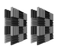 Giwnhvx 48 Pack Self-Adhesive Sound Proof Foam Panels,12 x 12 x 2 Inches Acoustic Foam,High Resilience Sound Proofing Padding
