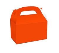 Giwnhvx 48 Pack White Treat Gable Party Favor Boxes Parts for Birthday Party Shower 6x3.5x3.5 Inches,Orange