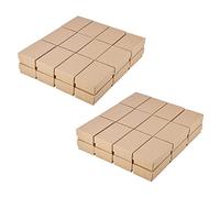 Giwnhvx 48PCS Kraft Paper Gift Box Small Kraft Paper Jewelry Box Handmade Cardboard Packing Gift Box Wedding Decorations