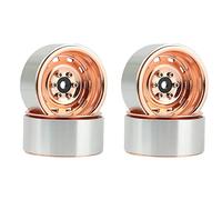 Giwnhvx 4PCS 1.9Inch Metal Beadlock Wheel Hub Rim for 1/10 RC Crawler Car Gold