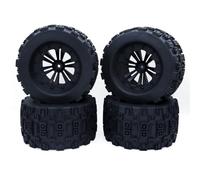 Giwnhvx 4PCS 125mm 1.9 Beadlock Wheel Rim Tire Set for 1/10 RC Crawler Car TRX4 RC-4WD D90 Axial SCX10 II III,F