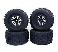 Giwnhvx 4PCS 125mm 1.9 Beadlock Wheel Rim Tire Set for 1/10 RC Crawler Car TRX4 RC-4WD D90 Axial SCX10 II III,C