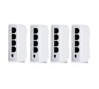 Giwnhvx 4Pcs 4 Ports 1 to 3 Port PoE Extender Passive Cascadable IEEE802.3Af 100Mbs for IP Transmission Repeater Switch NVR IP Easy Install Easy to Use