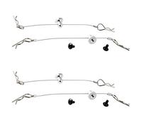 Giwnhvx 4Pcs Anti-Lost Body Shell Wire Clip Pin with Screw Retainer for //Arram/Axial 1/10 RC Car Spare Silver